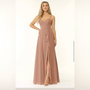 Azazie Champagne Rose dress, size A4